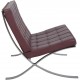 Ludwig Mies van der Rohe Barcelona stol i bordeaux læder 2000'erne