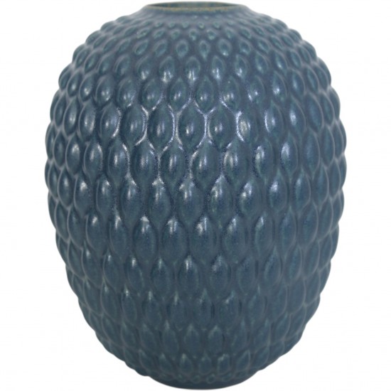 Anders Børgesen blå vase H: 17,5 Cm