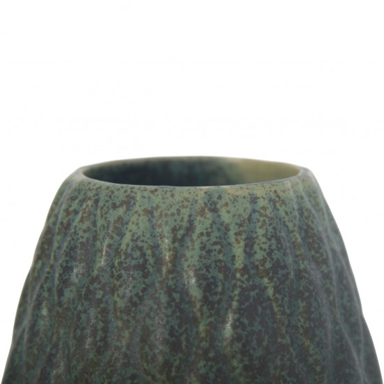 Anders Børgesen grøn vase H:21,5 Cm
