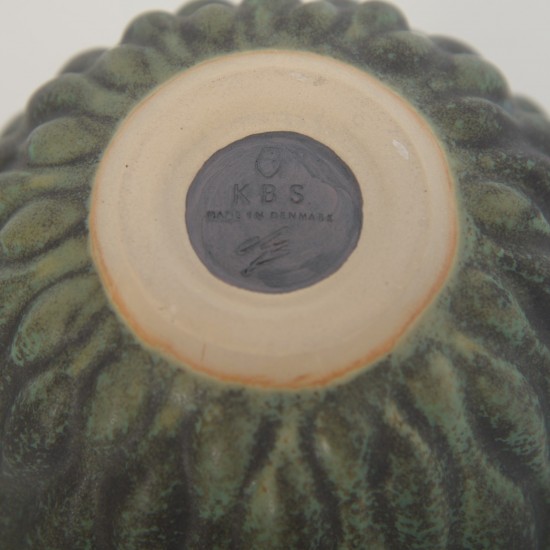Anders Børgesen grøn vase H:21,5 Cm