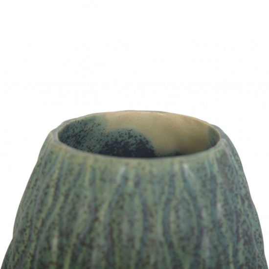 Anders Børgesen grøn vase H:21,5 Cm
