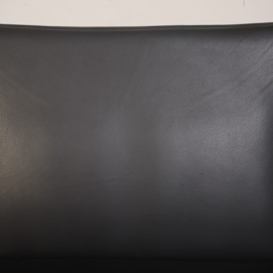 Hans Wegner AP35 3.personers sofa i sort læder 1970'erne