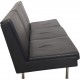 Hans Wegner AP35 3.personers sofa i sort læder 1970'erne