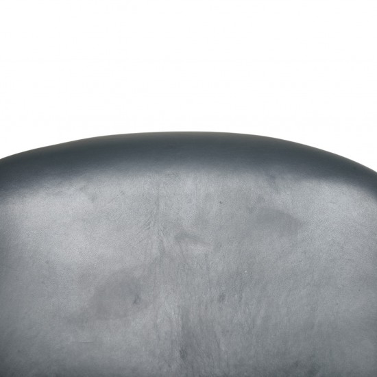 Sæt af 6 Arne Jacobsen Syver stole i gråt læder 1986