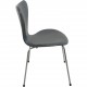 Sæt af 6 Arne Jacobsen Syver stole i gråt læder 1986