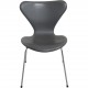 Sæt af 6 Arne Jacobsen Syver stole i gråt læder 1986