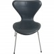 Sæt af 6 Arne Jacobsen Syver stole i gråt læder 1986