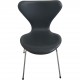 Sæt af 6 Arne Jacobsen Syver stole i gråt læder 1986