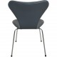 Sæt af 6 Arne Jacobsen Syver stole i gråt læder 1986