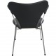 Sæt af 5 Arne Jacobsen Syver armstole i sort læder 1990'erne