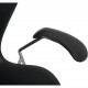 Sæt af 5 Arne Jacobsen Syver armstole i sort læder 1990'erne