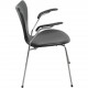 Sæt af 5 Arne Jacobsen Syver armstole i sort læder 1990'erne