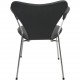 Sæt af 5 Arne Jacobsen Syver armstole i sort læder 1990'erne