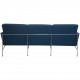 Arne Jacobsen 3303 3.seater airport sofa in blue fabric 1984