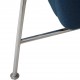 Arne Jacobsen 3303 3.seater airport sofa in blue fabric 1984