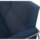 Arne Jacobsen 3303 3.seater airport sofa in blue fabric 1984