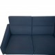 Arne Jacobsen 3303 3.seater airport sofa in blue fabric 1984