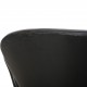 Arne Jacobsen Vintage Svane stol i sort læder 1964