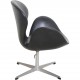 Arne Jacobsen Vintage Svane stol i sort læder 1964