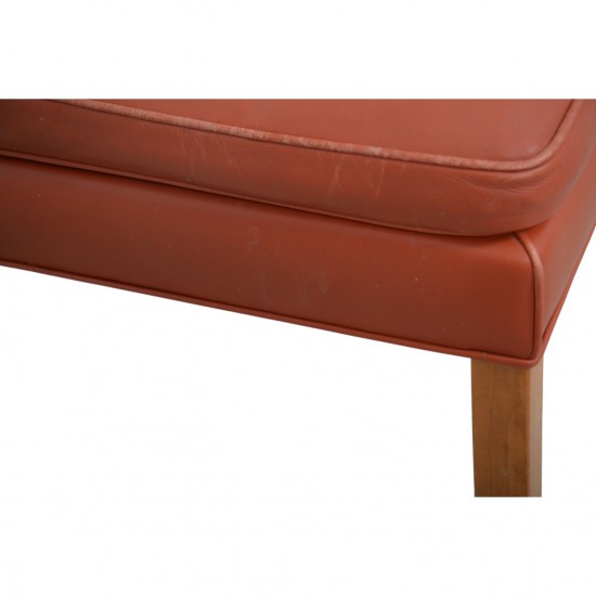 Børge Mogensen 2202 Stool in cognac leather 1990s