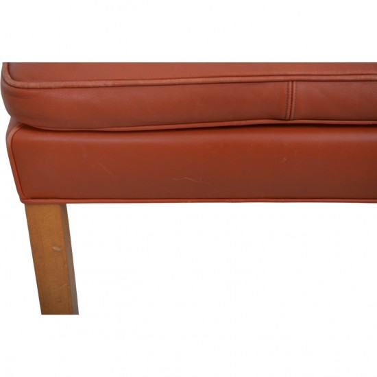 Børge Mogensen 2202 Stool in cognac leather 1990s
