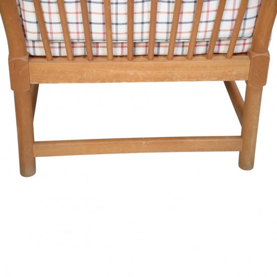 Børge Mogensen spoke back sofa in beech and cotil fabric 1990s