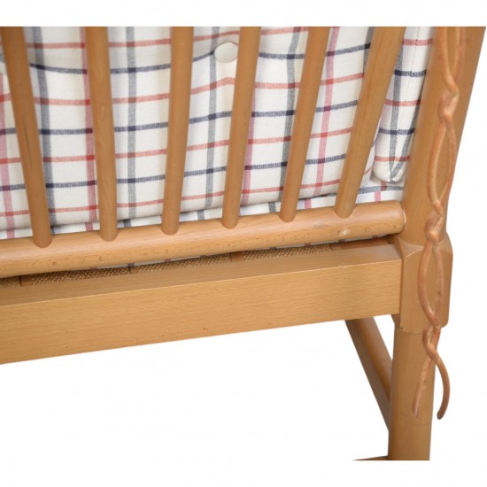 Børge Mogensen spoke back sofa in beech and cotil fabric 1990s