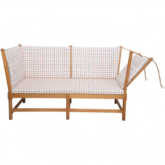 Børge Mogensen spoke back sofa in beech and cotil fabric 1990s