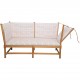 Børge Mogensen spoke back sofa in beech and cotil fabric 1990s