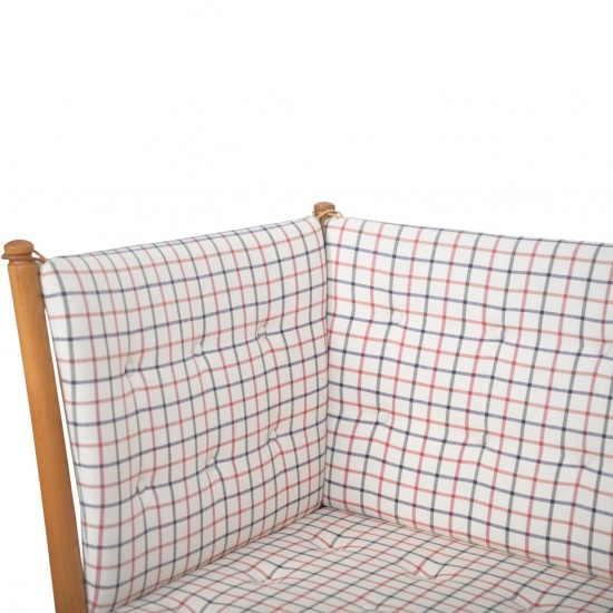 Børge Mogensen spoke back sofa in beech and cotil fabric 1990s