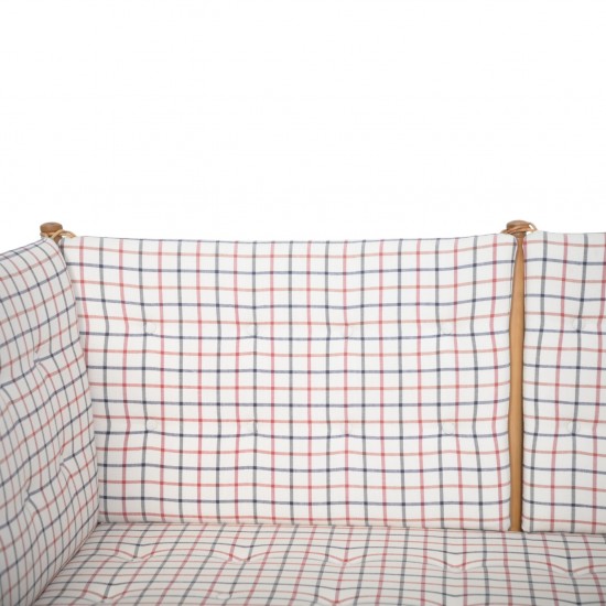 Børge Mogensen spoke back sofa in beech and cotil fabric 1990s
