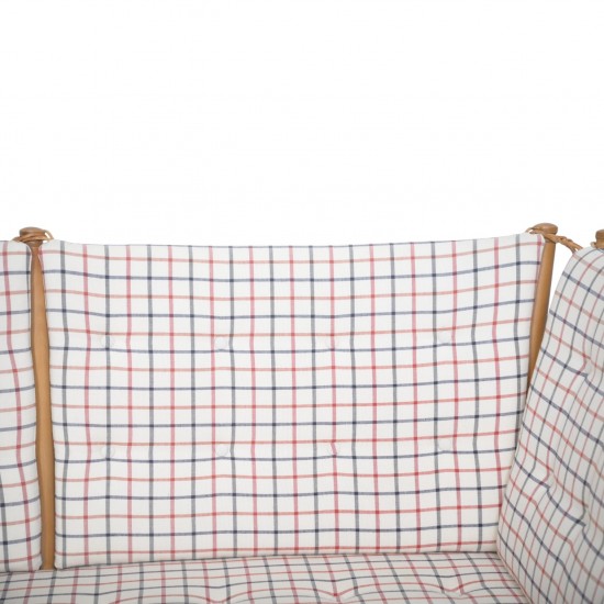 Børge Mogensen spoke back sofa in beech and cotil fabric 1990s