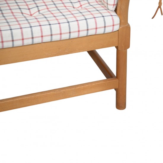 Børge Mogensen spoke back sofa in beech and cotil fabric 1990s