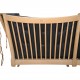 Børge Mogensen Spoke back sofa in beech and black leather 1963