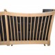 Børge Mogensen Spoke back sofa in beech and black leather 1963