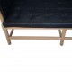 Børge Mogensen Spoke back sofa in beech and black leather 1963