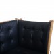Børge Mogensen Spoke back sofa in beech and black leather 1963