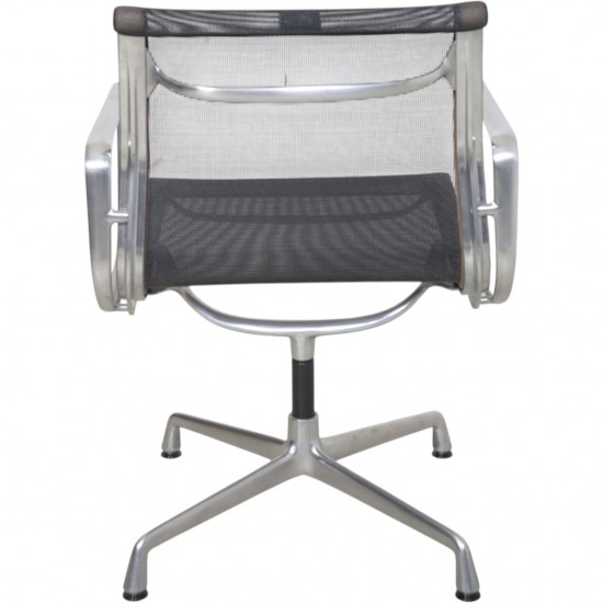 Charles Eames Ea-108 chair in black mesh and aluminium 2000s