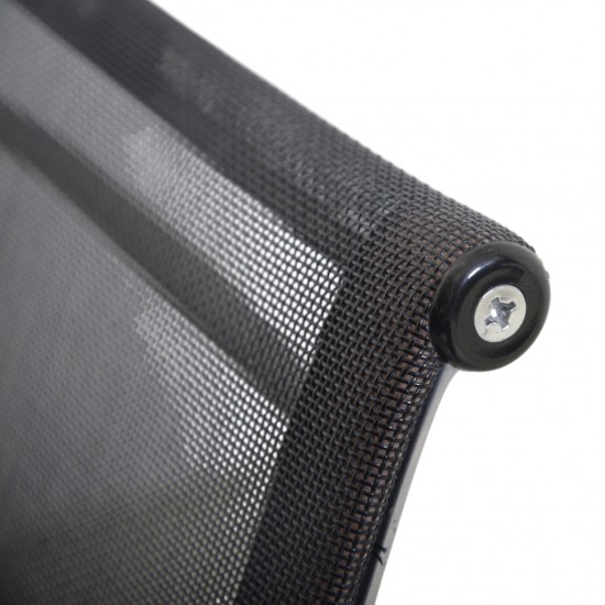 Charles Eames Ea-108 chair in black mesh and aluminium 2000s