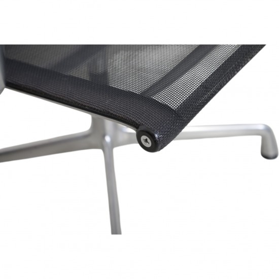 Charles Eames Ea-108 chair in black mesh and aluminium 2000s