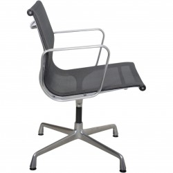 Charles Eames Ea-108 chair in black mesh and aluminium 2000s