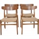 Set of 4 Hans Wegner CH23 chairs in oak 1970s