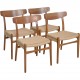 Set of 4 Hans Wegner CH23 chairs in oak 1970s