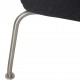 Hans Wegner Wingchair with stool in grey fabric 2019
