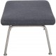 Hans Wegner Wingchair with stool in grey fabric 2019