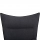 Hans Wegner Wingchair with stool in grey fabric 2019