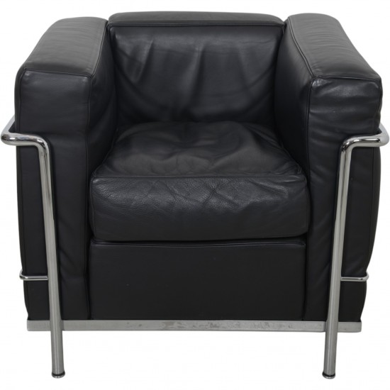 Le Corbusier LC2 chair in black leather 2000s