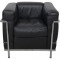 Le Corbusier LC2 chair in black leather 2000s