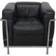 Le Corbusier LC2 chair in black leather 2000s