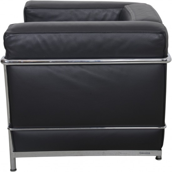 Le Corbusier LC2 chair in black leather 2000s